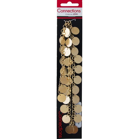 Metal Alloy Chunky Disc Charms Chain (available in 2 colours)